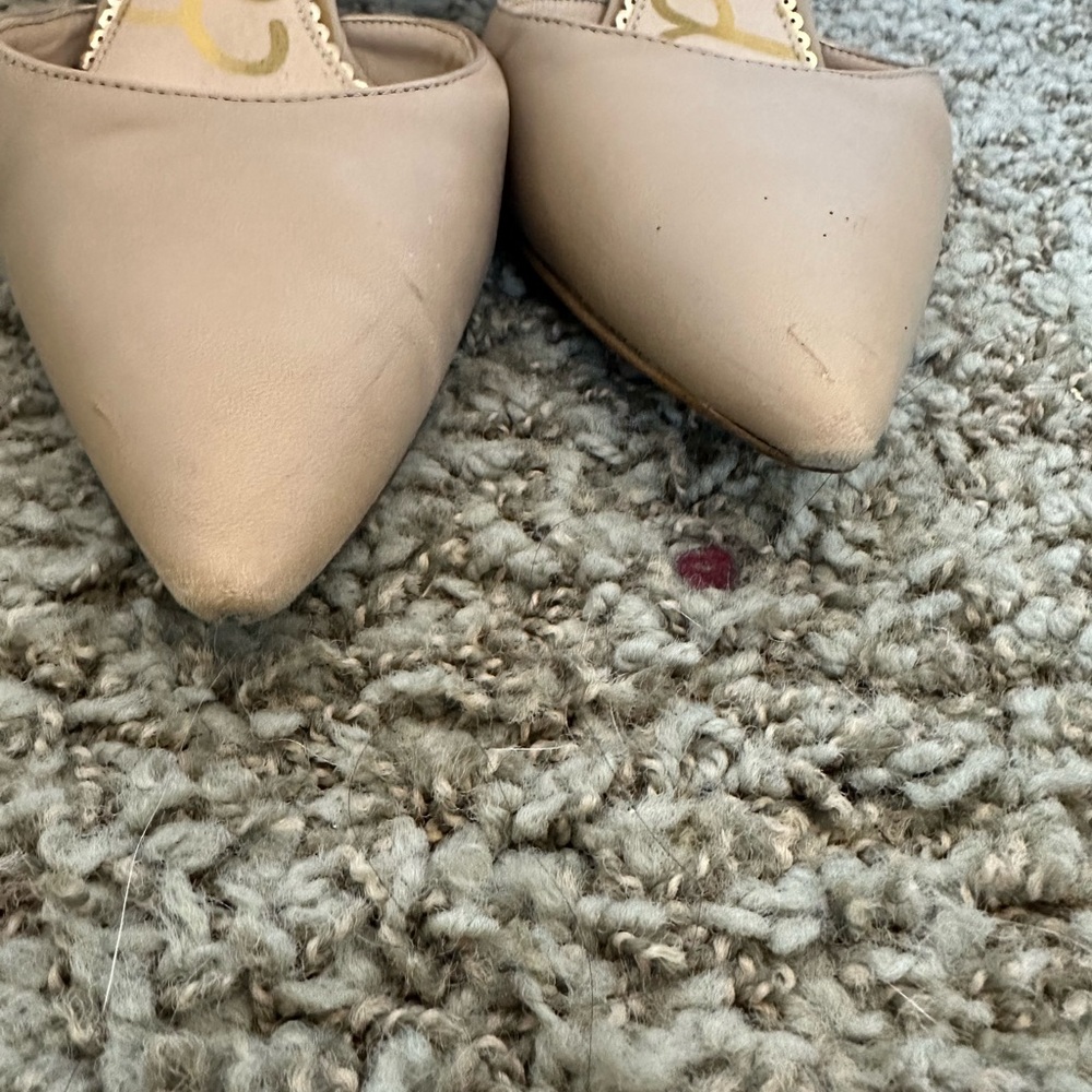 Sam Edelman Jaina  Nude Leather D’Orsay Pumps size 8.5 - Picture 10 of 10
